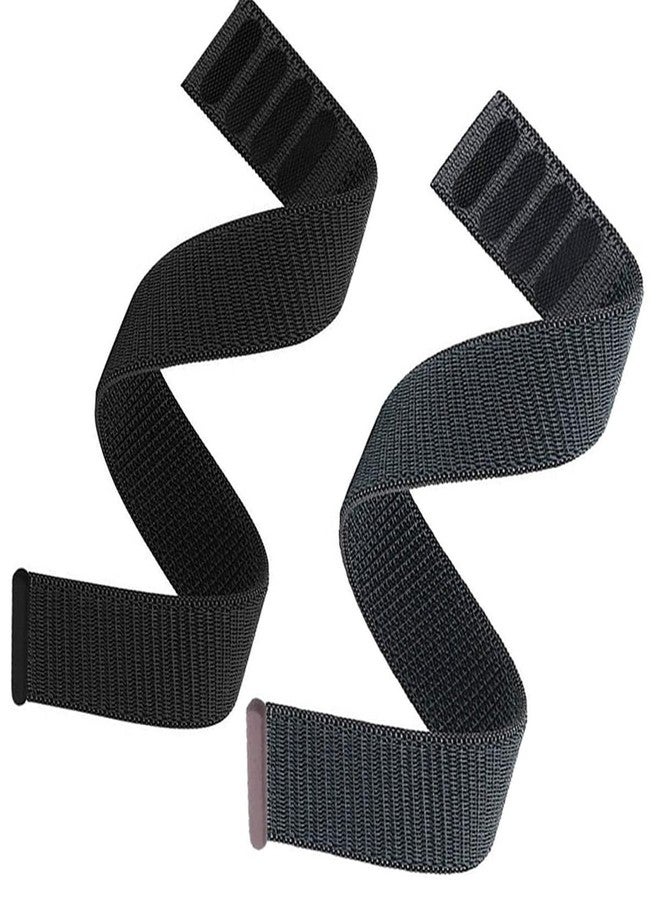 Olytop Fenix 6S / 6S Pro /7S / 5S / Instinct 2S Watch Bands, 20mm Hook & Loop Quick Dry Nylon Sport Wristband Replacement Strap for Garmin Fenix 6S Sapphire, Descent Mk2S, Fenix 5S Plus - Black+Grey - Image 1